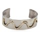 Certified Authentic Maze Handmade Navajo Native American Brass Nickel Bracelet 13142-1