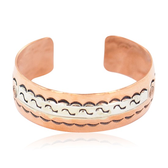 Certified Authentic Maze Navajo .925 Sterling Silver Handmade Native American Pure Copper Bracelet 92005-300 Certified Authentic Maze Navajo .925 Sterling Silver Handmade Native American Pure Copper Bracelet 92005-300