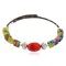Natural Heishi Coral Glass Navajo Native American Adjustable Wrap Bracelet 13159-5 Natural Heishi Coral Glass Navajo Native American Adjustable Wrap Bracelet 13159-5