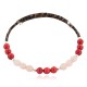 Certified Authentic Natural Pink Quartz Heishi Coral Navajo Native American Adjustable Wrap Bracelet 13151-48