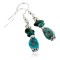Certified Authentic Navajo .925 Hook Turquoise Native American Earrings 18056