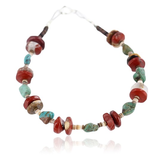 Certified Authentic Navajo .925 SILVER Natural Turquoise Jasper Native American Bracelet 371007770355