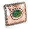 Certified Authentic Navajo .925 Sterling Silver and Copper Natural Turquoise Native American Buckle 86754563