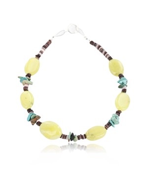 Certified Authentic Navajo .925 Sterling Silver and Turquoise Agate Native American Bracelet 390813130726
