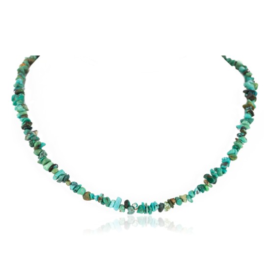 Certified Authentic Navajo .925 Sterling Silver and Turquoise Native American Necklace 15994-2