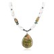Certified Authentic Navajo .925 Sterling Silver and WHITE Turquoise Native American Necklace 371105449739