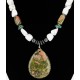 Certified Authentic Navajo .925 Sterling Silver and WHITE Turquoise Native American Necklace 371105449739