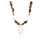 Certified Authentic Navajo .925 Sterling Silver and WHITE Turquoise TIGERS EYE Native American Necklace 15838-4