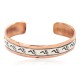 Certified Authentic Navajo .925 Sterling Silver Bear paw Handmade Native American Pure Copper Bracelet  13100-2