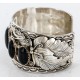 Certified Authentic Navajo .925 Sterling Silver Black Onyx Signed Native American Bracelet 371045870225