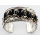 Certified Authentic Navajo .925 Sterling Silver Black Onyx Signed Native American Bracelet 371045870225