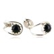 Certified Authentic Navajo .925 Sterling Silver Black Onyx Stud Native American Earrings 390909190728