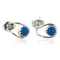 Navajo .925 Sterling Silver Blue Opal Stud Native American Earrings 371120599855