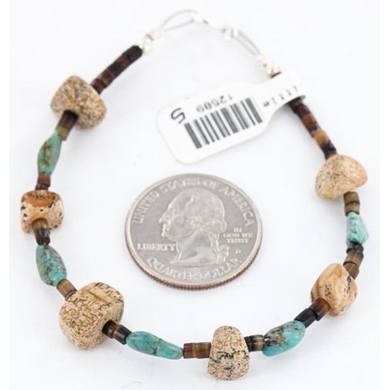 Certified Authentic Navajo .925 Sterling Silver BOULDER Turquoise Native American Bracelet 390794124947