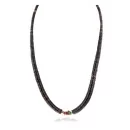 Navajo .925 Sterling Silver Coral Natural Graduated Heishi Turquoise Native American Necklace 18112