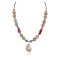 Certified Authentic Navajo .925 Sterling Silver Coral Natural Turquoise Jasper Hematite Native American Necklace 16090-6