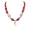 Certified Authentic Navajo .925 Sterling Silver Coral White Howlite Hematite Native American Necklace 16095