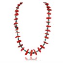 Navajo .925 Sterling Silver Graduated Coral Turquoise Native American Necklace 15825-2