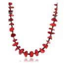 Navajo .925 Sterling Silver Graduated Coral Turquoise Necklace 750101-8