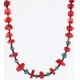 Certified Authentic Navajo .925 Sterling Silver Graduated Coral Turquoise Native American Necklace 371006067403