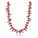 Navajo .925 Sterling Silver Graduated Coral Turquoise Native American Necklace 750120-1
