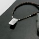 Certified Authentic Navajo .925 Sterling Silver Graduated Heishi Agate Native American Necklace 752100-7