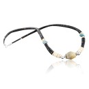Navajo .925 Sterling Silver Graduated Heishi Agate Turquoise Spiny Native American Necklace 390741036458