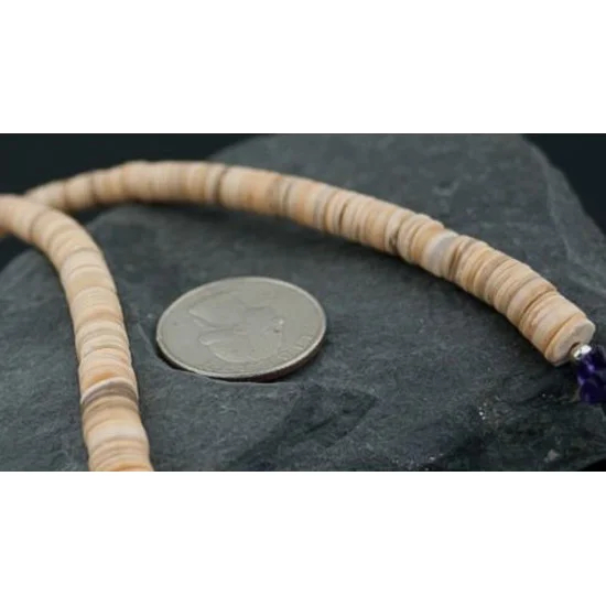 Navajo .925 Sterling Silver Graduated Heishi Amethyst, Turquoise Native American Necklace 7501009-5 Navajo .925 Sterling Silver Graduated Heishi Amethyst, Turquoise Native American Necklace 7501009-5