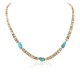 Certified Authentic Navajo .925 Sterling Silver Graduated Heishi and Spiny Oyster Turquoise Native American Necklace 16059