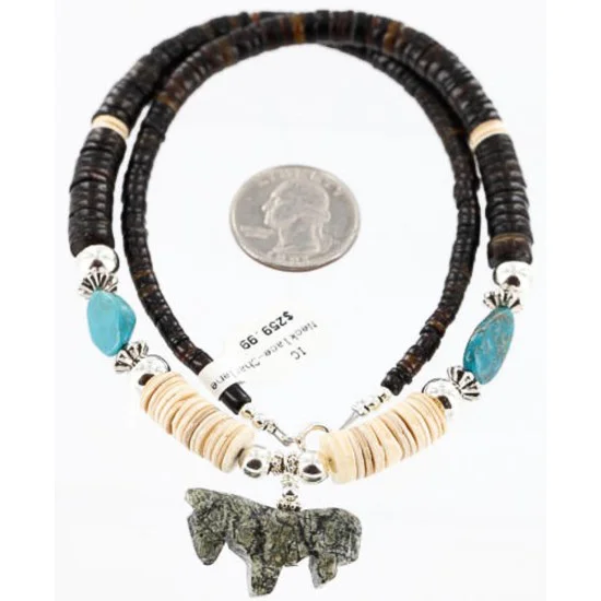 Navajo .925 Sterling Silver Graduated Heishi and Turquoise Native American Necklace 390783802116 Navajo .925 Sterling Silver Graduated Heishi and Turquoise Native American Necklace 390783802116