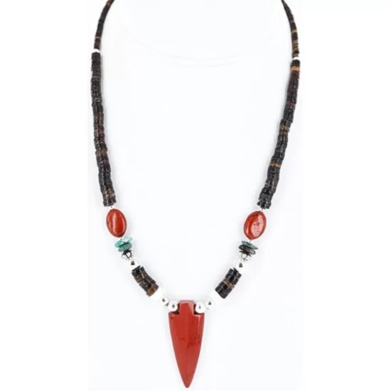 Navajo .925 Sterling Silver Graduated Heishi and Turquoise Native American Necklace 390800953096 Navajo .925 Sterling Silver Graduated Heishi and Turquoise Native American Necklace 390800953096