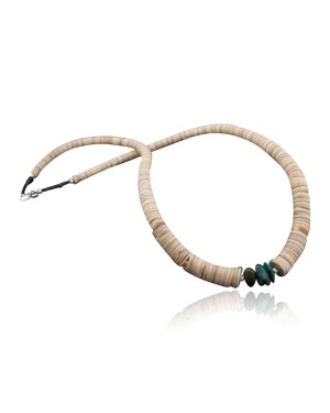 Certified Authentic Navajo .925 Sterling Silver Graduated Heishi, Natural Turquoise Native American Necklace 370808224521