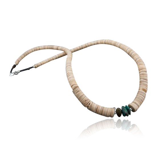 Certified Authentic Navajo .925 Sterling Silver Graduated Heishi, Natural Turquoise Native American Necklace 370808224521