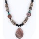Certified Authentic Navajo .925 Sterling Silver Graduated Heishi Turquoise JASPER Native American Necklace 390783839849