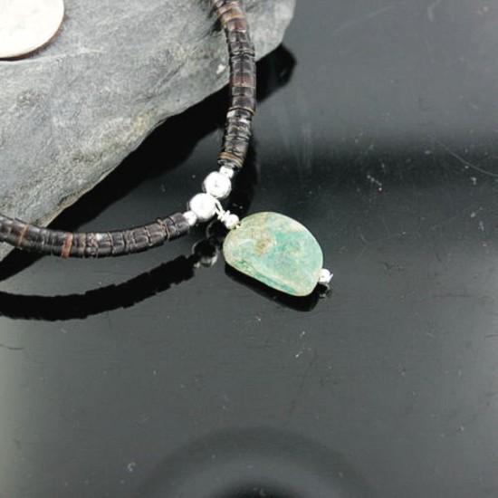 Certified Authentic Navajo .925 Sterling Silver Graduated Heishi Turquoise Native American Necklace 15213-41
