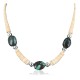 Certified Authentic Navajo .925 Sterling Silver Graduated Heishi Turquoise Native American Necklace 25239