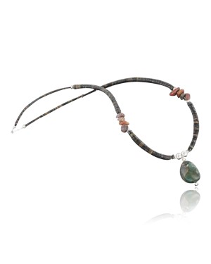 Certified Authentic Navajo .925 Sterling Silver Graduated Heishi Turquoise Native American Necklace 370904597653