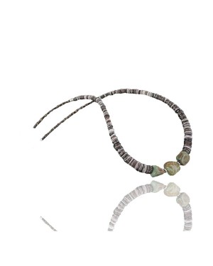 Certified Authentic Navajo .925 Sterling Silver Graduated Heishi Turquoise Native American Necklace 370962329354