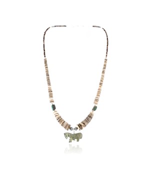 Certified Authentic Navajo .925 Sterling Silver Graduated Heishi Turquoise Native American Necklace 371007077596
