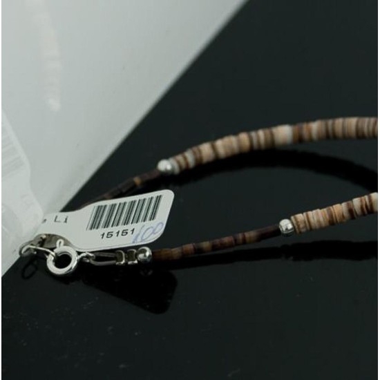 Certified Authentic Navajo .925 Sterling Silver Graduated Heishi Turquoise Native American Necklace 390568586718