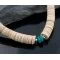 Navajo .925 Sterling Silver Graduated Heishi, Turquoise Native American Necklace 390600068164 Navajo .925 Sterling Silver Graduated Heishi, Turquoise Native American Necklace 390600068164