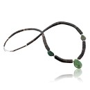 Navajo .925 Sterling Silver Graduated Heishi, Turquoise Native American Necklace 390641562174
