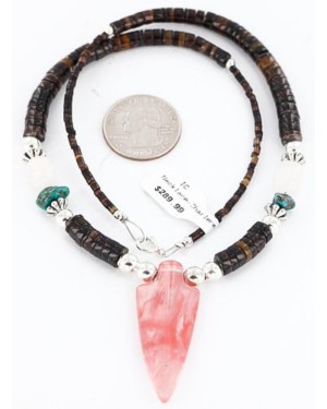 Certified Authentic Navajo .925 Sterling Silver Graduated Heishi Turquoise Native American Necklace 390797783566