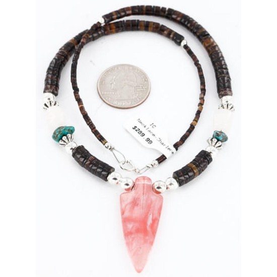 Certified Authentic Navajo .925 Sterling Silver Graduated Heishi Turquoise Native American Necklace 390797783566