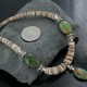 Certified Authentic Navajo .925 Sterling Silver Graduated Melon Shell and AJAX and TURQUOISE MOUNTAIN Native American Necklace 18108-6
