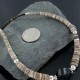 Certified Authentic Navajo .925 Sterling Silver Graduated Melon Shell and Black Onyx Turquoise Native American Necklace 15554-14