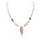 Certified Authentic Navajo .925 Sterling Silver Graduated Melon Shell and Goldstone Native American Arrowhead Necklace 371049299723