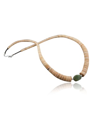 Certified Authentic Navajo .925 Sterling Silver Graduated Melon Shell and Heishi Natural Turquoise Native American Necklace 390601692815