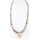 Navajo .925 Sterling Silver Graduated Melon Shell and Jasper Native American Necklace 790101-15 Navajo .925 Sterling Silver Graduated Melon Shell and Jasper Native American Necklace 790101-15
