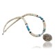 Certified Authentic Navajo .925 Sterling Silver Graduated Melon Shell and Jasper Turquoise Native American Necklace 370898965382
